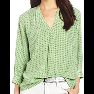 Joie Aceline Geo Printed Silk Top